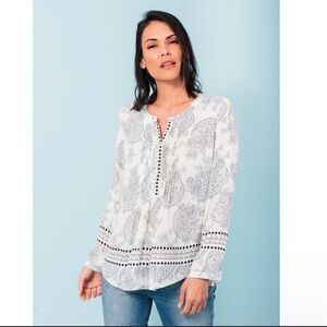 NWT Daniel Rainn Mila Printed Top Size XS